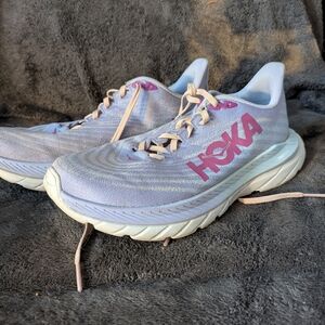 Hoka Women's Athletic Shoes - Light Purple and Off-White